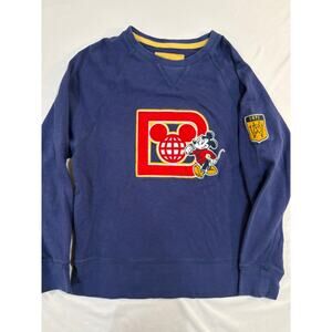 Walt Disney World Parks Mickey Mouse Blue Pullover Sweatshirt Size US Medium